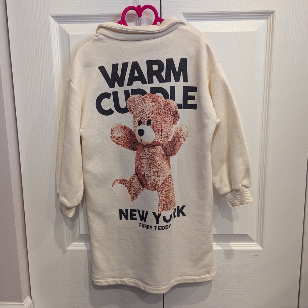 Warm Cuddle Teddy Sweatshirt Dress